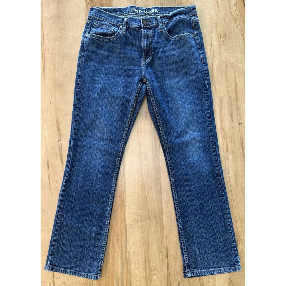 Cody James Men's Straight Bootcut Western Jeans Dark Wash 34x29 RN138823